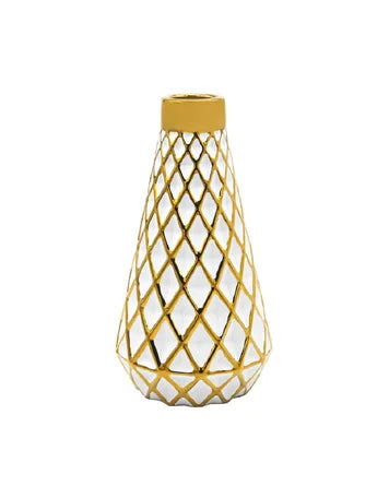 vase white and gold abstract squiggle