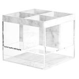 Lucite Marble Silverware Caddy