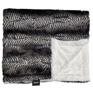 plush blanket zebra black/white