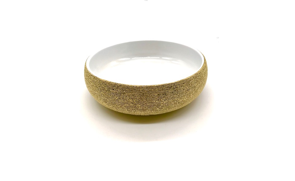 Gold Textured Bowl + Drink + Truffle Box