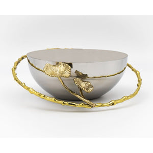 bowl with gold accents 8"