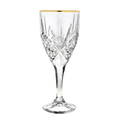 dublin stemware/gold rim set of 4