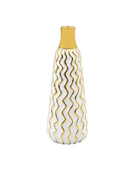 vase white and gold abstract squiggle
