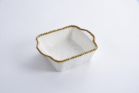 oven to table square white/gold