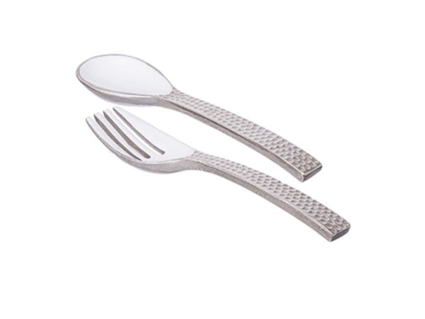 Salad Servers White and Nickel + Drink + Truffle Box