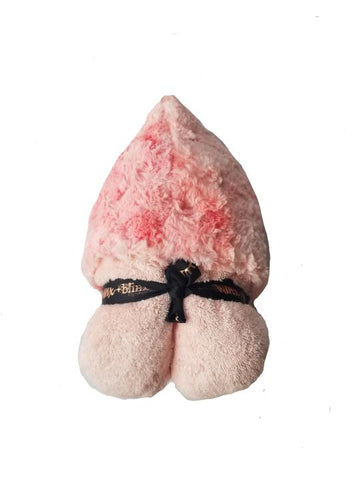 plush hooded towel coral