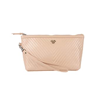 wristlet mauve faux leather